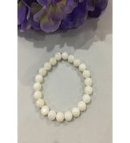 8 MM BEYAZ SEDEF DOĞALTAŞ BİLEKLİK