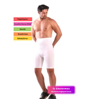 Özel Üretim Kalça Karın Sıkılaştırıcı Diş Duruş Sağlayan Toparlayıcı Esnek Rahat Erkek Boxer Korse (Beyaz)