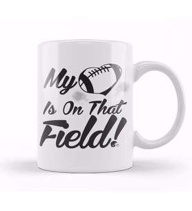 My Heart Is On That Field Football Cheerleader Kupa Bardak Porselen