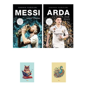 Arda - Messi - Sahanın Yıldızları - Parodi Yayınları - Not Defterli Seti