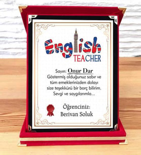 İngilizce Öğretmenine Plaket (STD)