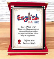 İngilizce Öğretmenine Plaket (STD)
