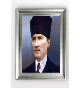 Gümüş Çerçeveli Atatürk Tablo cv1193
