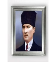 Gümüş Çerçeveli Atatürk Tablo cv1193