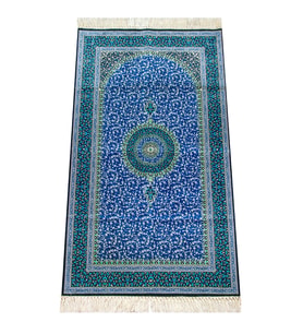 İpekşah İpekli Seccade - Mavi Renk (Çok Renkli)