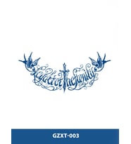 GZXT-003 YARI KALICI YAZILI DESEN GÖĞÜS DÖVME-TATTO