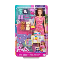 HXN01 Barbie ve Köpekçikleri Pijama Partisi FABBATOYS
