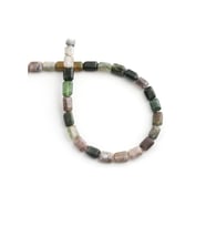 Hint Akik Doğal Taş Parlak Yassı Dikdörtgen Kesim 6x8mm Dizi [AA]