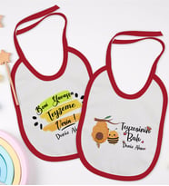 BK Kids Kişiye Özel Teyze Tasarımlı 2’li Kırmızı Mama Önlüğü-2