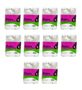 Naksan Arma Şeffaf Naylon 2 lik 23x36 Cm. Bakkaliye Poşeti Torbası - 1 Kg. - Ort. 190 Adet - 10 Paket (Beyaz)