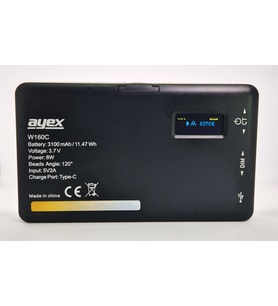 W160C Bicolor LED Video Işığı, 2500K-6500K Ayarlanabilir Renk Sıcaklığı, 160 LED, 3100mAh Batarya, LCD Ekran, USB-C, CRI 95+, Kamera ve Telefon İçin