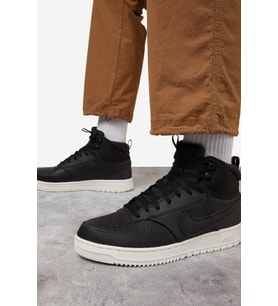 Nike Court Vision Mid Winter Leather Unisex Sneaker Hakiki Deri Günlük Spor Ayakkabı Füme