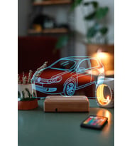 Volkswagen Golf 6 16 Renk Kumandalı 3D Gece Lambası