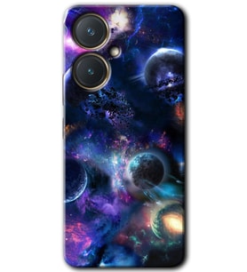 Vivo Y27 Kılıf HD Desen Baskılı Kılıf - Gezegen Karışımı