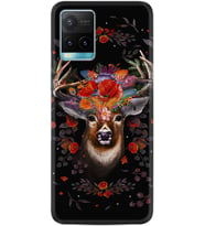 Vivo Y21 Kılıf Silikon Desen Özel Seri Rose Deer 1661