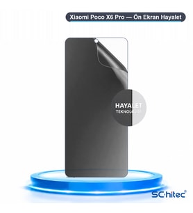 SChitec Xiaomi Poco X6 Pro Uyumlu Ön Yüzey Hayalet Privacy Hidrojel Ekran Koruyucu