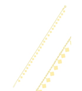 Gümüş altın yaldızlı dilim pullu halhal SGTL10542GOLD