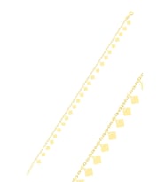 Gümüş altın yaldızlı dilim pullu halhal SGTL10542GOLD
