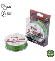 İp Örgü Misina - 4 Kat - Pro S-Line - 100mt - 0.30mm - 18,16kg Çeker
