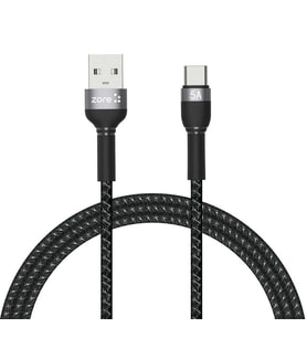 Zore Shira Serisi Type-C USB Kablo 1m (Siyah)