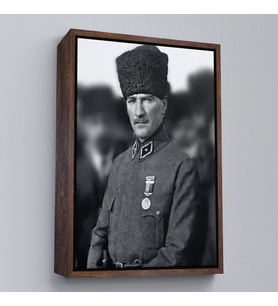 Çerçeveli Atatürk Tablosu (Kahverengi)