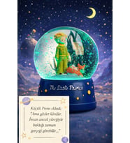 The Little Prince Küçük Prens Müzikli Işıklı Notlu Orta Boy Kar Küresi