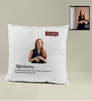 Öğretmenler Gününe Özel Fotoğraflı Hediyelik Öğretmen Yastık
