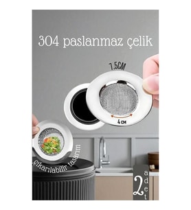 Lavabo Süzgeci - 7.5 cm Çap 2 Lİ SET Gider Sügeci Lavabo Süzgeci