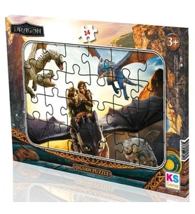 KS Games Erkek Çocuk 24 Parça How to Train Your Dragon Çerçeveli Puzzle - HD704-1 - 3 Yaş Üzeri