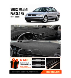 e-biz VOLKSWAGEN PASSAT B5 (1996-2000) Uyumlu Torpido Örtüsü, Torpido Kılıfı - Siyah - VW015