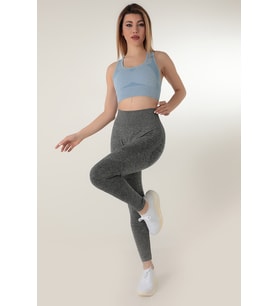 DoReMi Seamless Günlük Normal Bel Spor Tayt (Gri)
