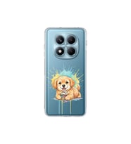 Redmi Note 14 Pro Plus ile Uyumlu Splash Köpek Tasarımlı Şeffaf Silikon Kılıf