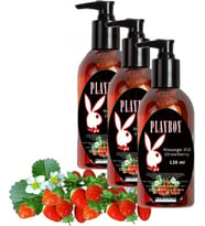 Strawberry Massage Oil 3 Adet Çilek Aromalı Vücut Yağı