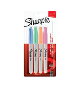 Sharpie Fine Permanent Pastel Renk Markör 4 Renk Permanent Markör
