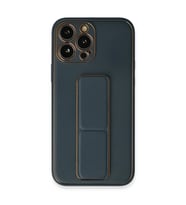 Apple İphone 13 Pro Kılıf Coco Deri Standlı Kapak - Mavi