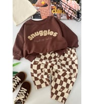 Snuggles Panç Detaylı Erkek Bebek 2 li Takım - Kahve