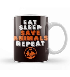 Eat Sleep Save Animals Dog Pet Animal Care Veterinarian Pets Kupa Bardak Porselen