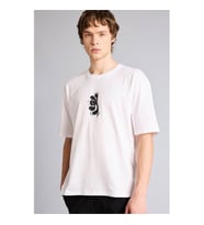 Defacto Boxy Fit Baskılı Beyaz Erkek T-Shirt G3220AX/WT34