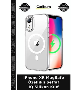 iPhone XR MagSafe Özellikli Şeffaf IQ Silikon Kılıf Telefon Koruma Cihaz Aksesuarı Mobil Aksesuar