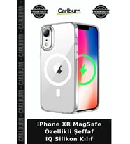 iPhone XR MagSafe Özellikli Şeffaf IQ Silikon Kılıf Telefon Koruma Cihaz Aksesuarı Mobil Aksesuar