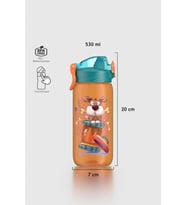 Renga Wave Desenli 530 ml Çocuk Matara 912168 Yeşil (Turuncu)