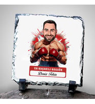 Kişiye Özel Hediye Karikatürlü Erkek Boksör Dekoratif Taş