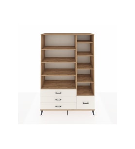 Hyperion Dolap 9 Raflı 4 Çekmeceli  132x44x195 Çam-Çam/Aytaşı