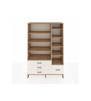 Hyperion Dolap 9 Raflı 4 Çekmeceli  132x44x195 Çam-Çam/Aytaşı