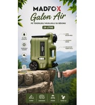 Madfox Galon Air PE Tekerlekli Musluklu Su Bidonu 28 Litre GREEN
