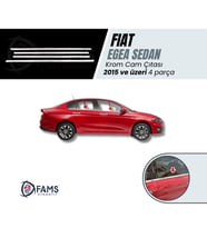 Fiat Egea Cross Krom Cam Çıtası 4 parça 2020 ve üzeri Paslanmaz Çelik