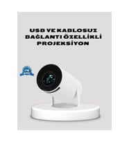 Yüksek Çözünürlüklü Taşınabilir 4K Projeksiyon Cihazı, HDMI ve USB Bağlantısı