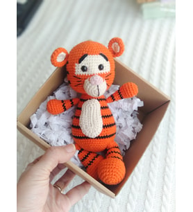 Haylaz Kaplan Amigurumi Organik Oyuncak Hediye Kutulu