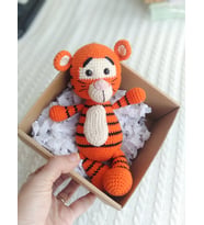 Haylaz Kaplan Amigurumi Organik Oyuncak Hediye Kutulu