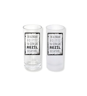 Ghostbastır Design Deliyiz Buzlu / Buzsuz Seçenekli Rakı Bardağı – 1 Adet Şık Sunum Bardağı 094